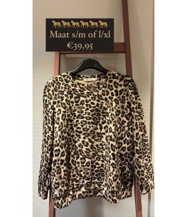 leopard sweater maat l/xl